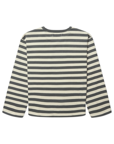 Woodbird - WBJoul Wide Langærmet Trøje - White/Slate Blue